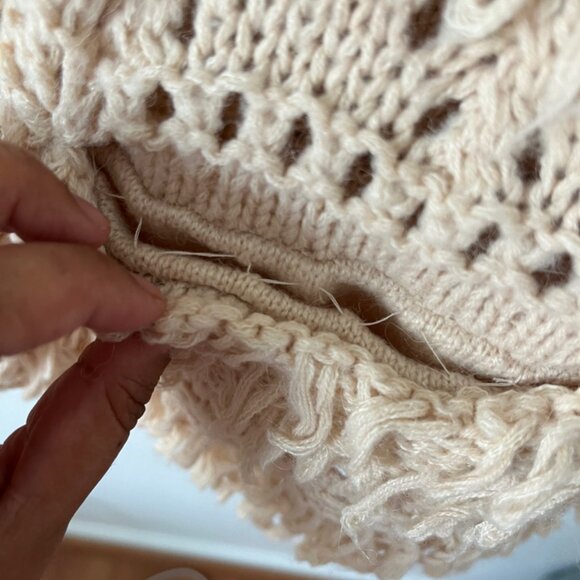 Sundance Ivory Natural Wonders Cardigan Boho Wool/ Alpalca Blend - Picture 4 of 10